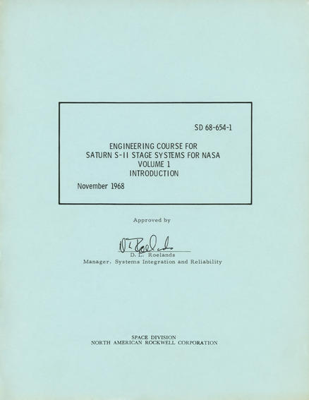 Cover of Engineering Course for Saturn S-II Stage Systems for NASA, Volume 1: Introduction (SD 68-654-1)