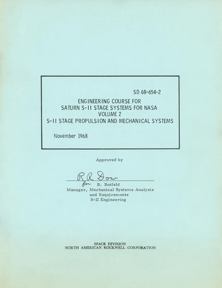 Cover of Engineering Course for Saturn S-II Stage Systems for NASA, Volume 1: S-II Stage Propulsion and Mechanical Systems (SD 68-654-2)
