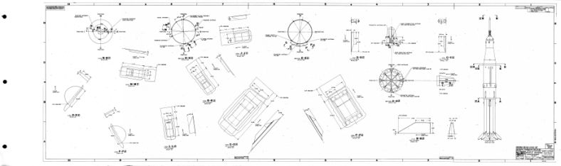 Saturn IB AS-207 Drawing Apollo-Saturn Vehicle Antenna
	 Arrangement