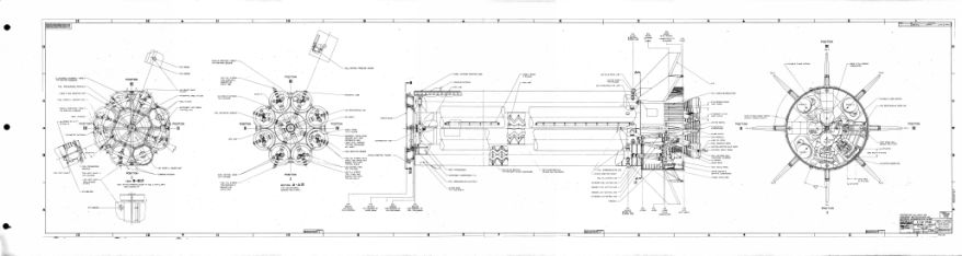 Saturn IB AS-207 Drawing S-IB Stage Assembly Layout,
	 Apollo-Saturn