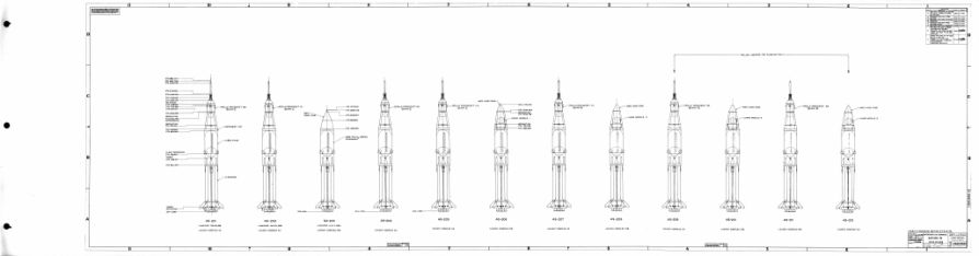 Saturn IB AS-207 Drawing Saturn IB Vehicles Information Drawing