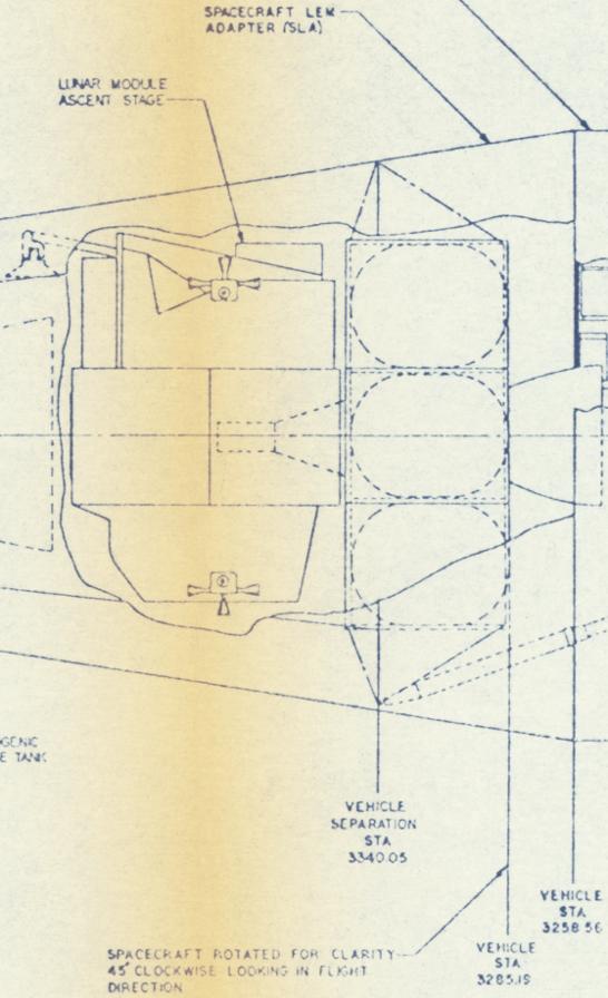 Lunar Module from AS-503 Inboard Profile (Drawing 10M04574)