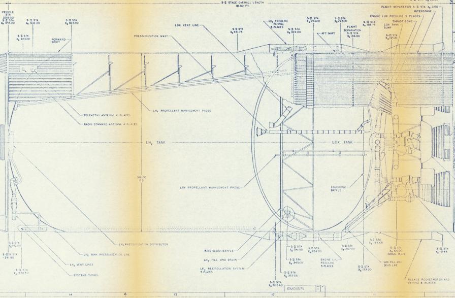 S-II from AS-503 Inboard Profile (Drawing 10M04574)