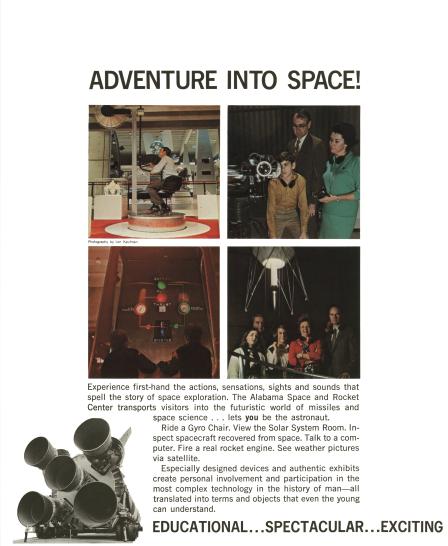 page from first Alabama Space and Rocket Center brochure