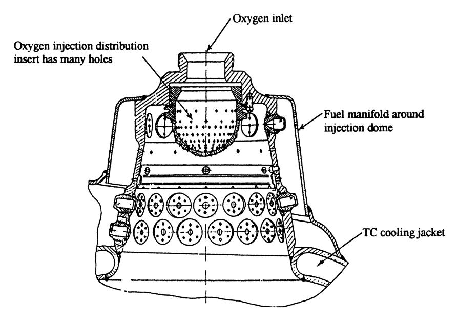 V-2 A-4 Aggregat 4 rocket engine burner cup cut-away