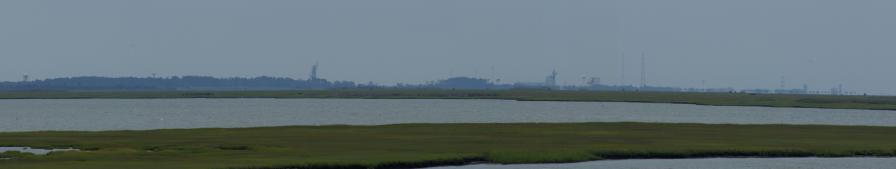 Wallops Island launch pads panorama