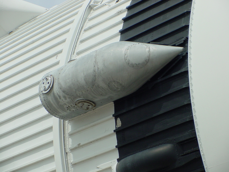 Saturn IB Auxiliary Propulsion System (APS) unit on S-IVB stage at Kennedy Space Center