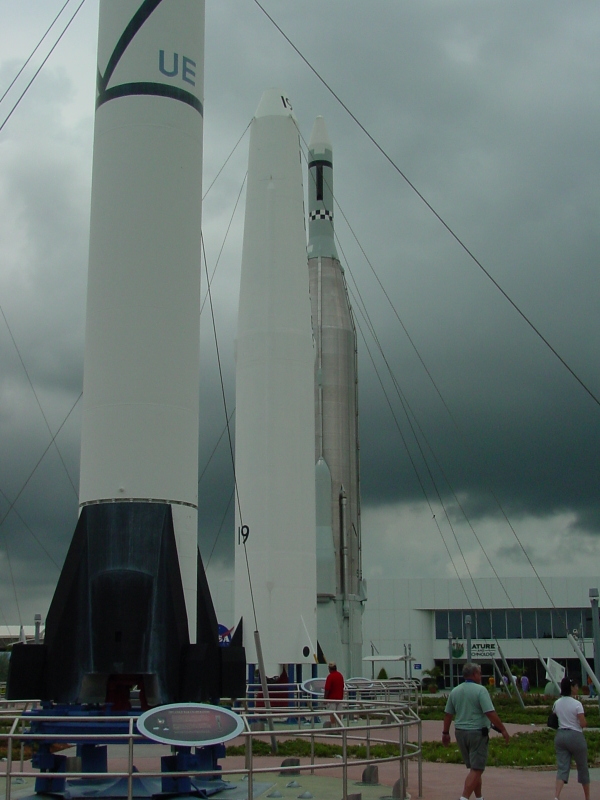 Delta (with Able upper stage blown off by Hurricane Frances) at Kennedy Space Center