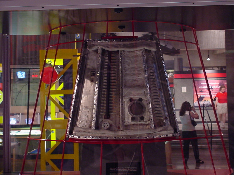 Exterior of Mercury Hatch at Liberty Bell 7 Travelling Exhibit