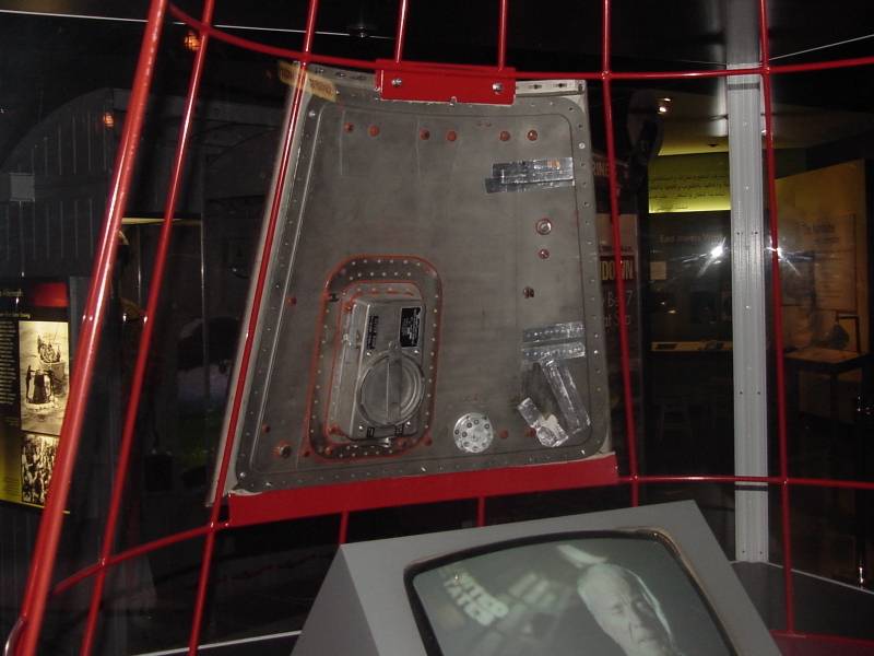 Interior of Mercury Hatch at Liberty Bell 7 Travelling Exhibit