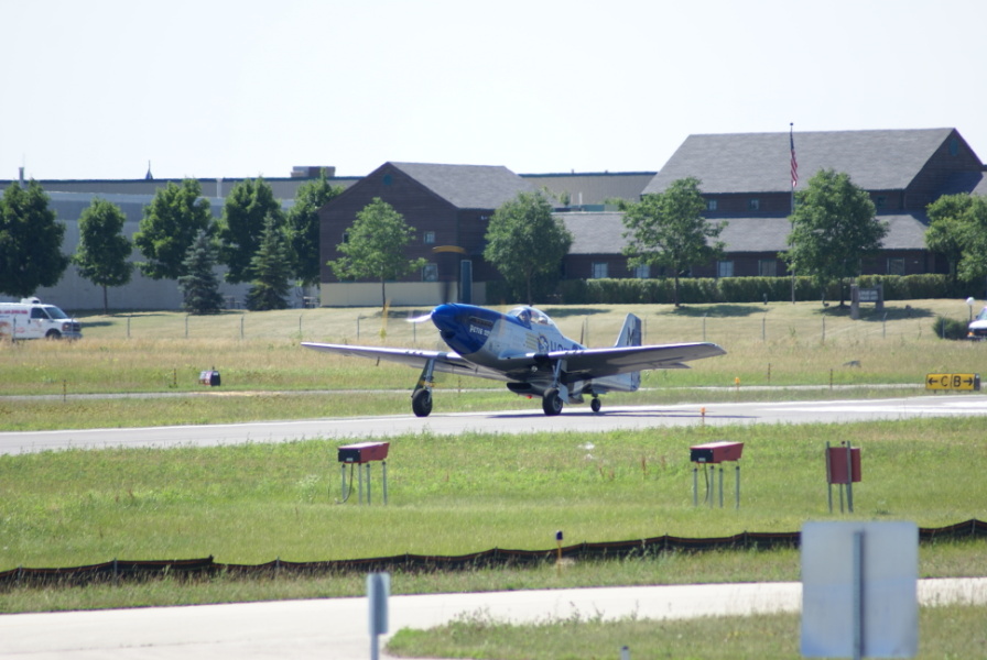 P-51 Petie 2nd In Flight - lifting off