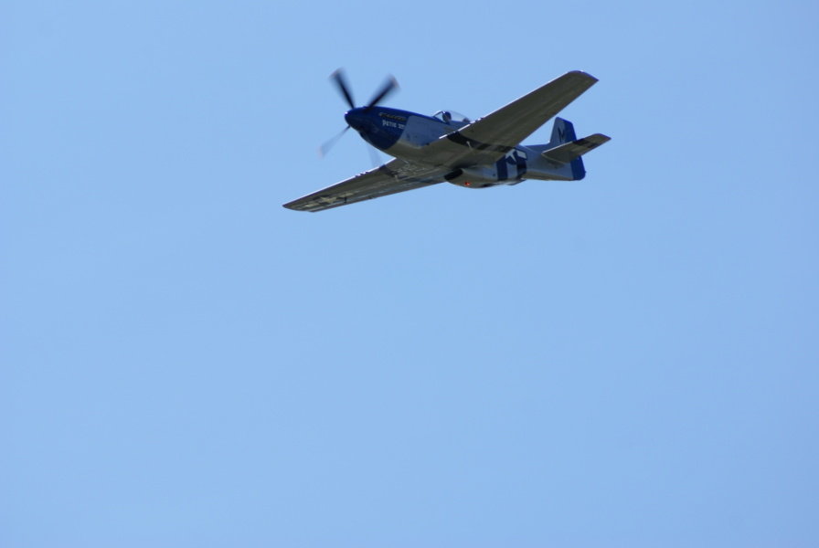 P-51 Petie 2nd In Flight - fly-by