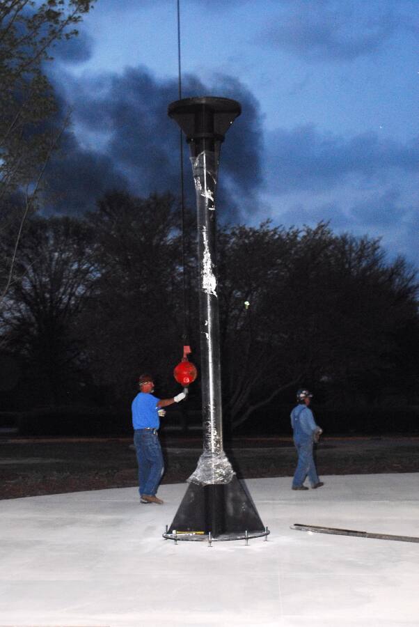 Building 4200 Engines Throat Support Installation (April 8, 2008) at Marshall Space Flight Center Engine Displays
