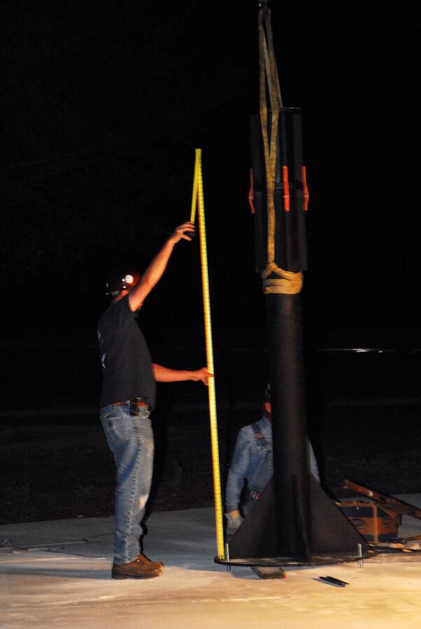 Building 4200 Engines Throat Support Installation (April 8, 2008) at Marshall Space Flight Center Engine Displays