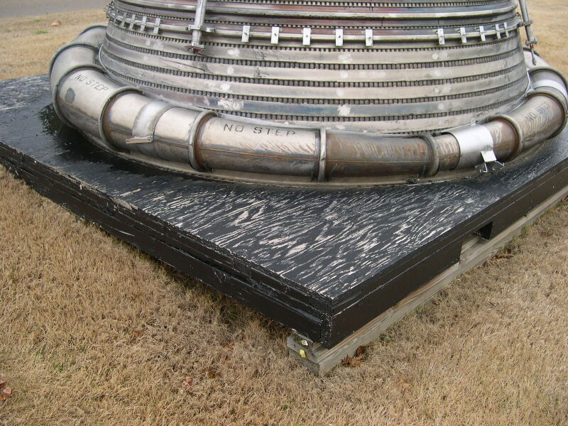 F-1 rocket engine in Earlier Building 4200 Engine Display at Marshall Space Flight Center Engine Displays