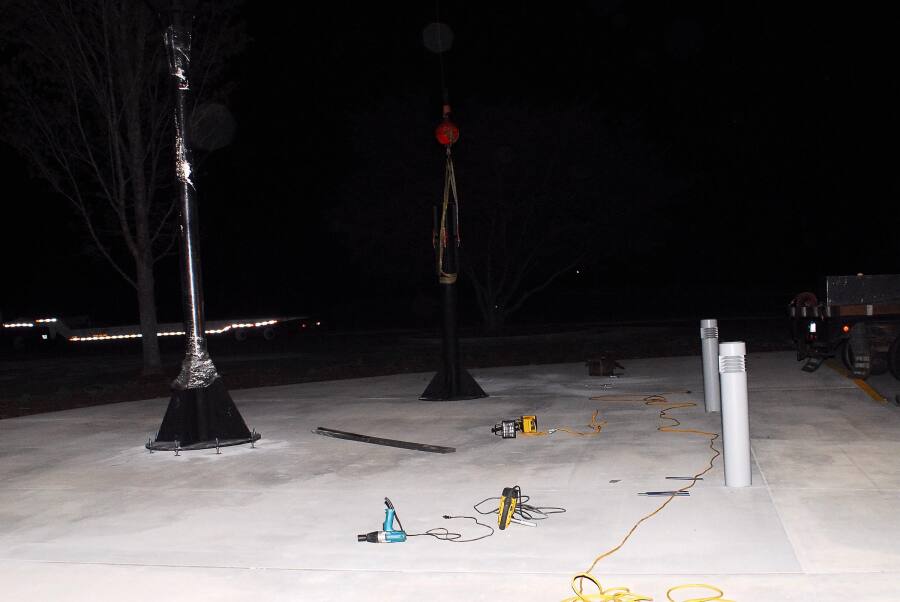 Building 4200 Engines Throat Support Installation (April 8, 2008) at Marshall Space Flight Center Engine Displays