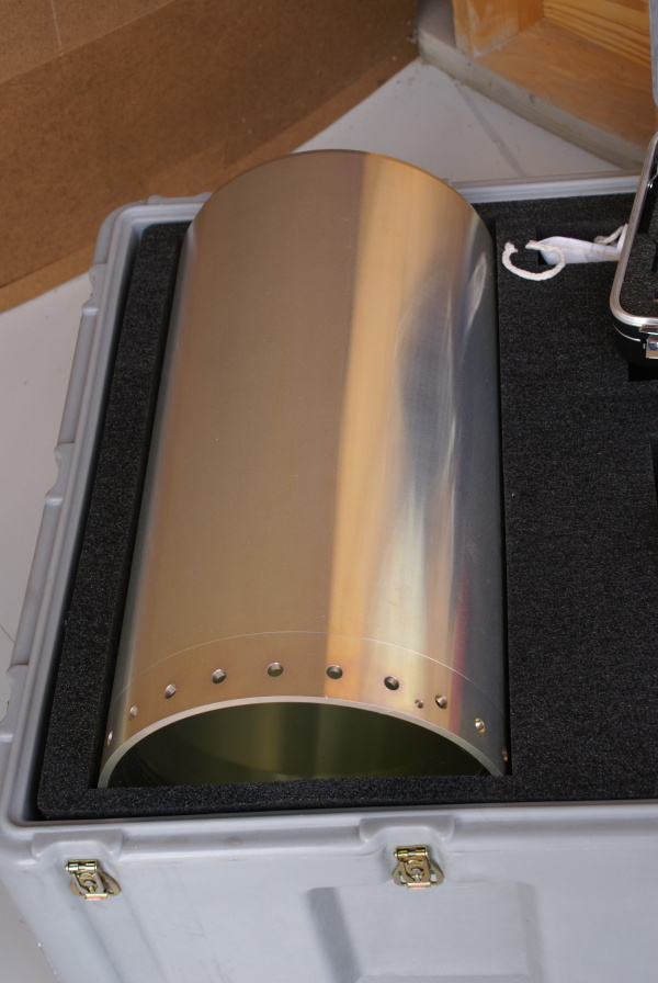 Boost separation motor in Ares I Upper Stage Mockup at Marshall Space Flight Center