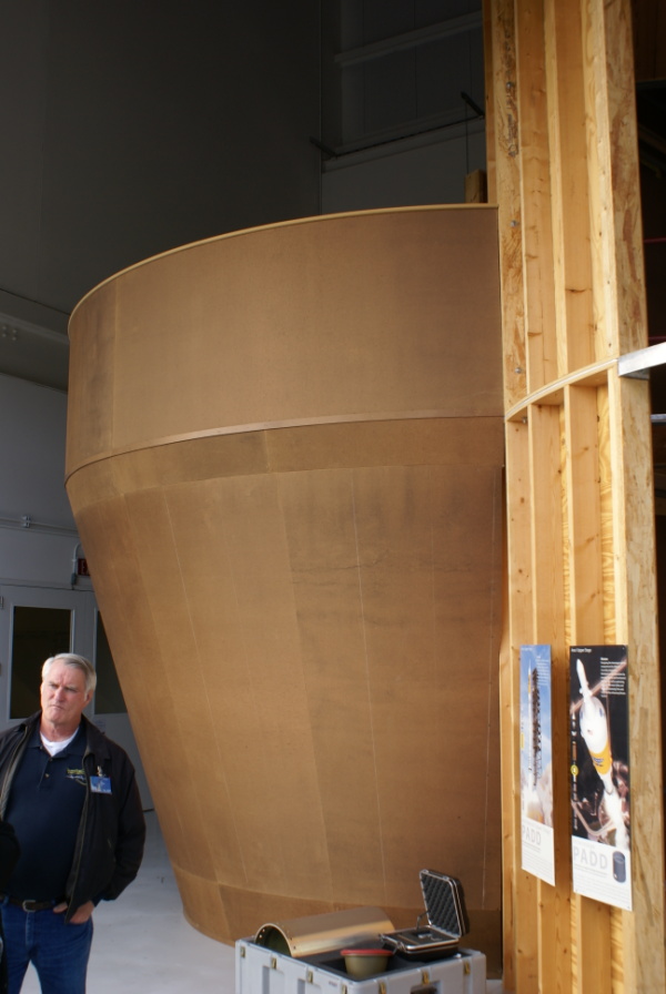 Forward frustum in Ares I Upper Stage Mockup at Marshall Space Flight Center