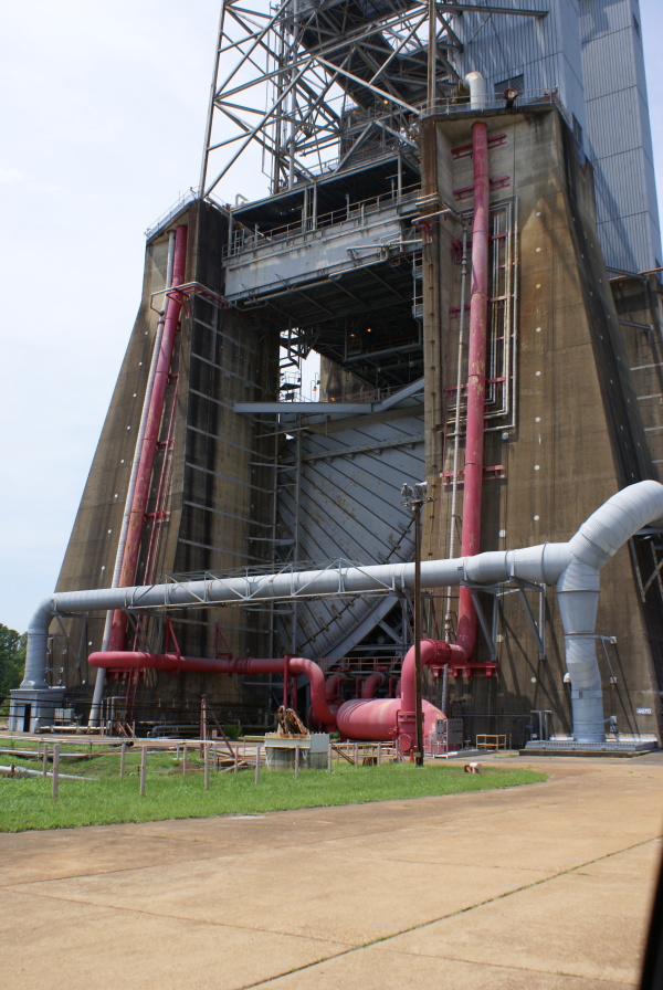 Air ducts from Blower Facility on S-IC Test Stand at Marshall Space Flight Center