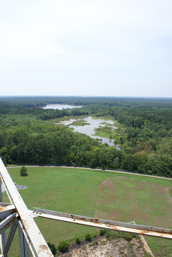 View of Wheeler Wildlife Refuge from top of S-IC Test Stand at Marshall Space Flight Center