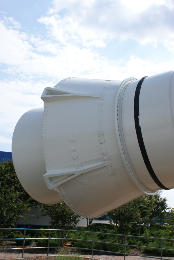 Shuttle Solid Rocket Booster (SRB) aft skirt at Marshall Space Flight Center