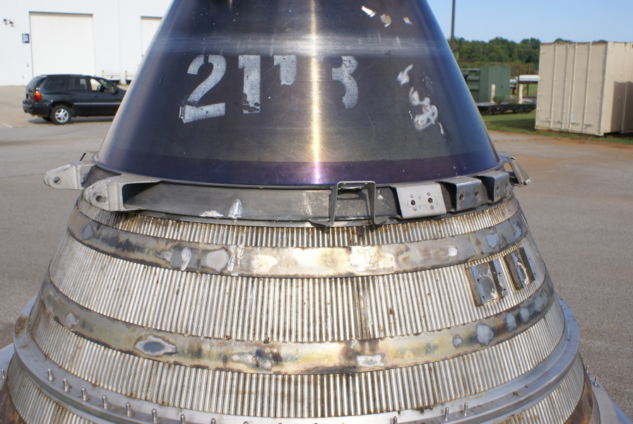 J-2113 thrust chamber serial number on J-2 Engine Thrust Chamber J-2111 at Marshall Space Flight Center