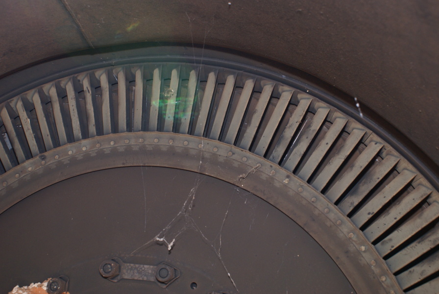Second stage turbine wheel in F-1 Engine Turbopump from Cold Calibration at Marshall Space Flight Center