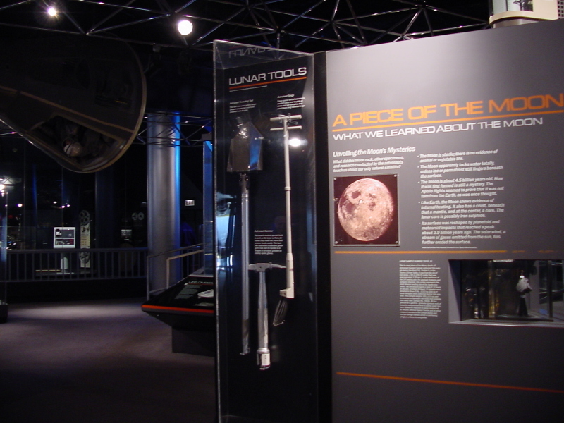 Apollo Lunar Surface Tools and moon rock at Museum of Science & Industry