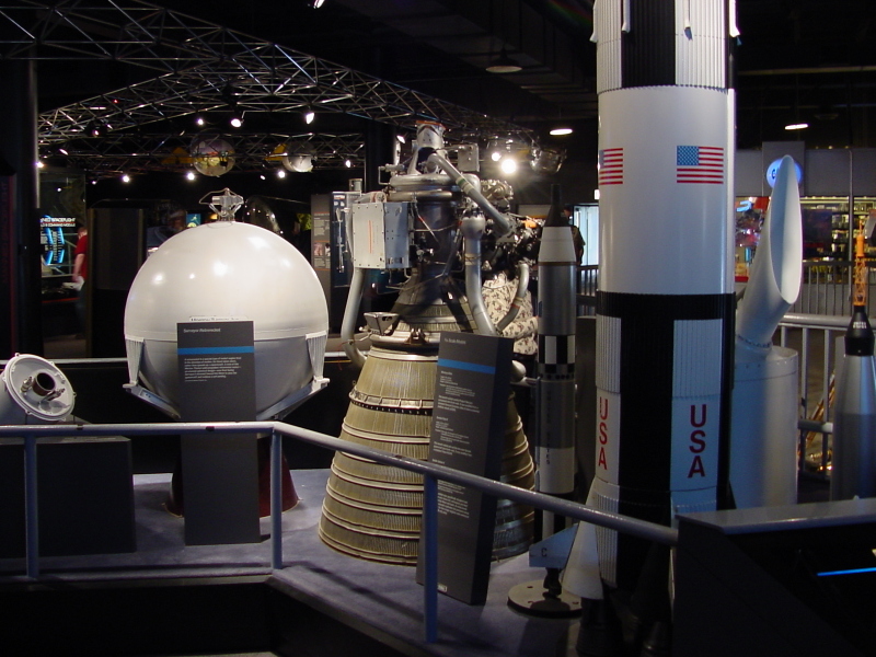 Propulsion exhibit, including RL-10 Engine, at the Museum of Science & Industry
