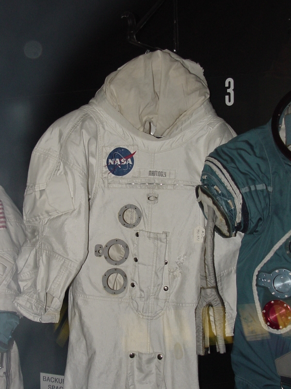 Mattingly's Apollo 13 Suit integrated thermal and micrometeoroid garment (ITMG) at Michigan Space and Science Center