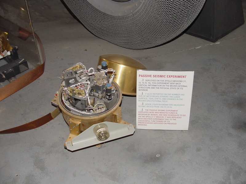 Passive Seismic Experiment in the Apollo Lunar Surface Experiments Package (ALSEP) display at Michigan Space and Science Center