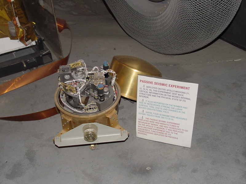 Passive Seismic Experiment in the Apollo Lunar Surface Experiments Package (ALSEP) display at Michigan Space and Science Center
