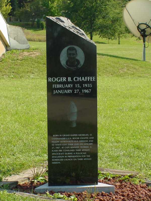 Roger Chaffee on the Astronaut Memorial at the former Michigan Space and Science Center