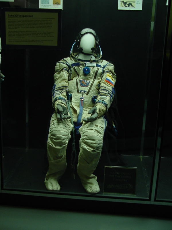 Kaleri's Soyuz TM-30 Sokol Suit at Michigan Space and Science Center