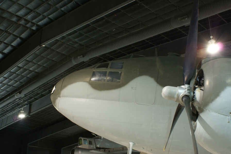 Nose of the C-46 at the Museum of Aviation.