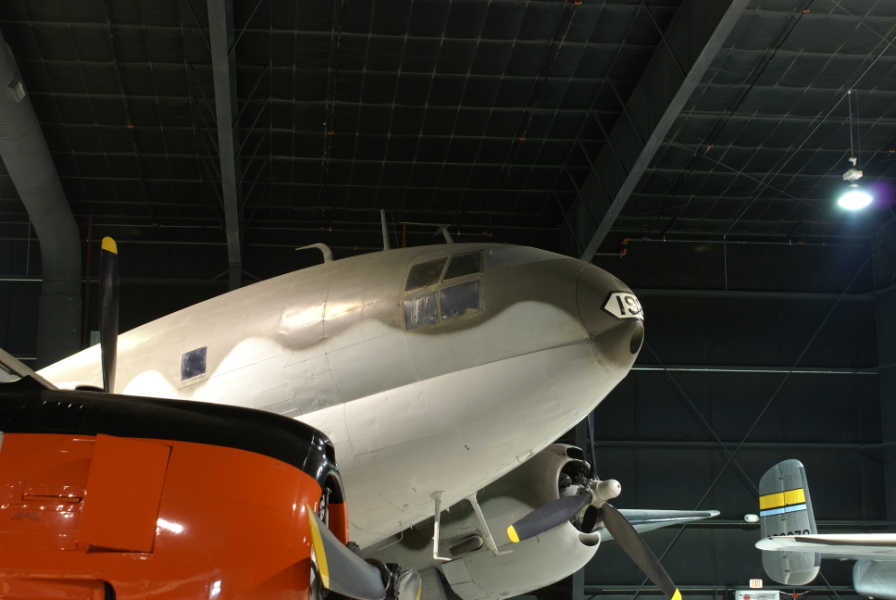 Nose of the C-46 at the Museum of Aviation.