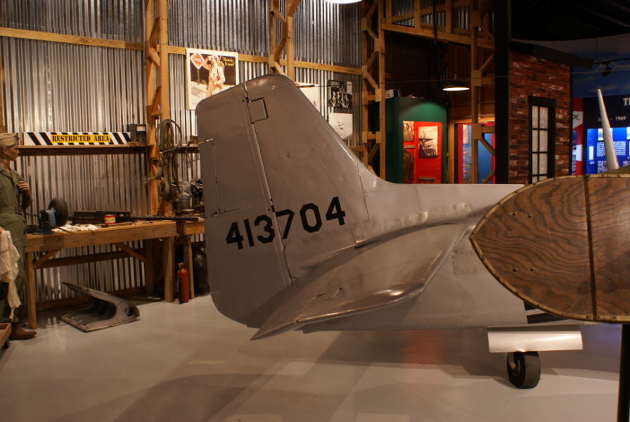 The P-51 tail number, 413704, at the Museum of Aviation