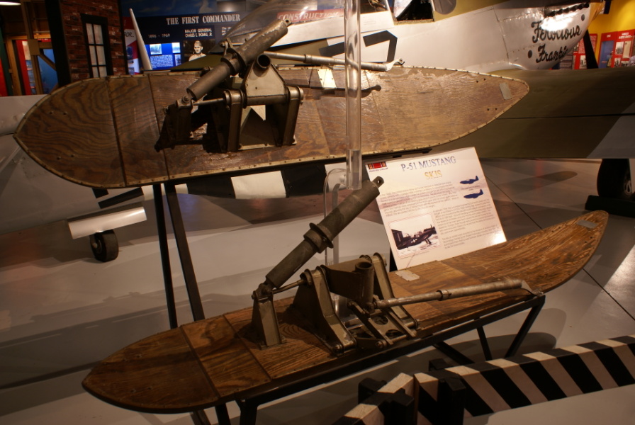 Skis for P-51 at the Museum of Aviation