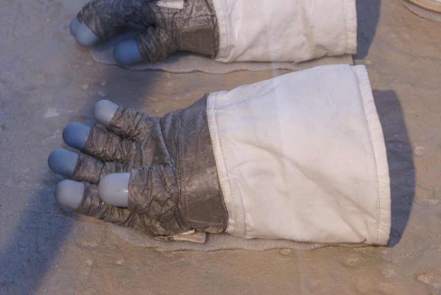 Armstrong's Apollo 11 Backup Suit gloves at Neil Armstrong Air & Space
