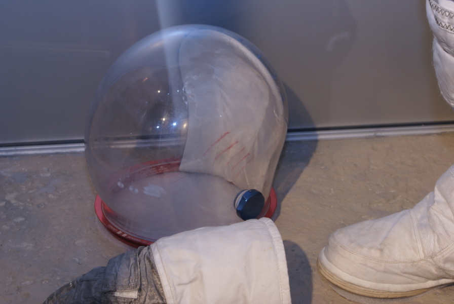 Armstrong's Apollo 11 Backup Suit helmet at Neil Armstrong Air & Space
