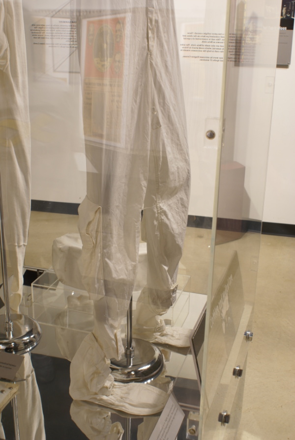 Cernan's Apollo 10 Inflight Coverall Garment (ICG) trousers at Neil Armstrong Air & Space