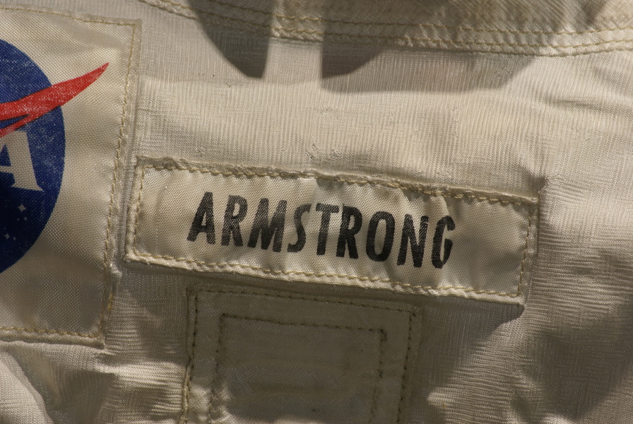 Armstrong's Apollo 11 Backup Suit Armstrong name tag at Neil Armstrong Air & Space