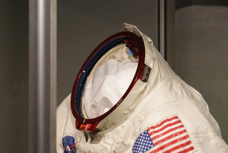 Armstrong's Apollo 11 Backup Suit neck ring at Neil Armstrong Air & Space