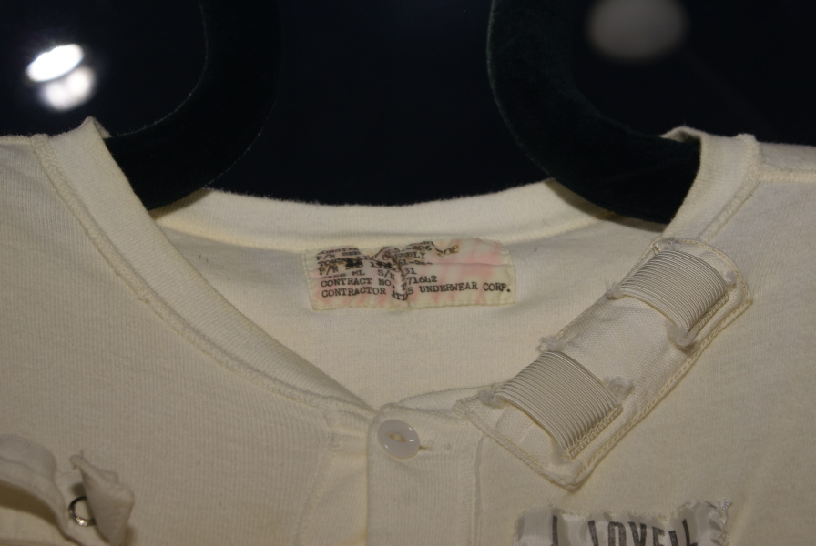 Lovell's Constant Wear Garment manufacturer's tag at Neil Armstrong Air & Space