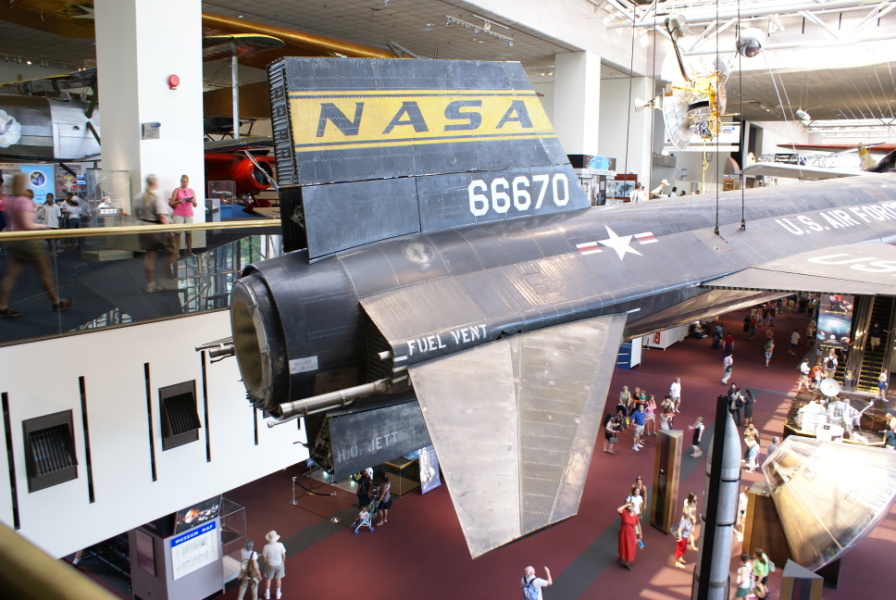 The tail end of the X-15 at the National Air & Space Museum.