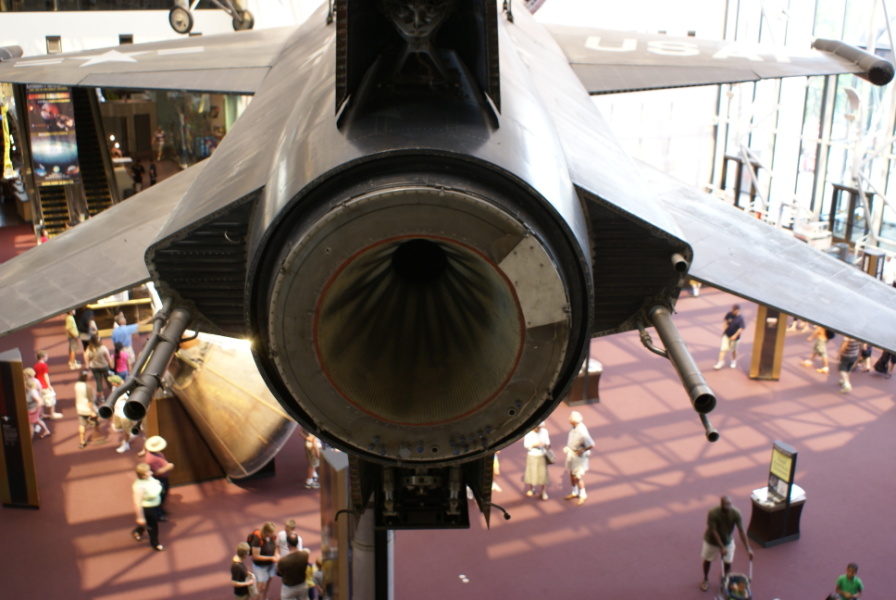 The XLR-99 rocket engine on the X-15 at the National Air & Space Museum.