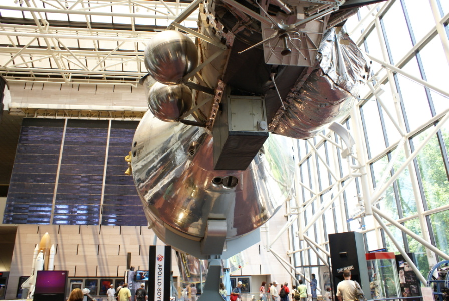 Command Module and Docking Module in Apollo-Soyuz Test Project Display at National Air & Space Museum