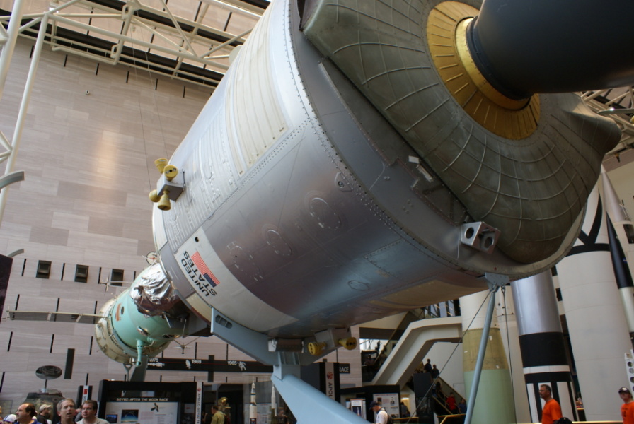 Service Module in Apollo-Soyuz Test Project Display at National Air & Space Museum
