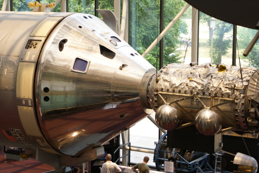 Command Module and Docking Module in Apollo-Soyuz Test Project Display at National Air & Space Museum