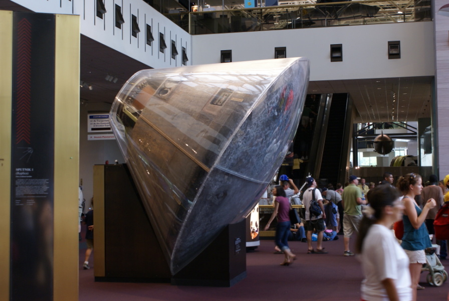 Apollo 11 command module in the Milestones of Flight gallery at the National Air & Space Museum